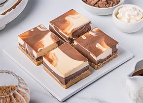 Chocolate & Vanilla Cheesecake Slice