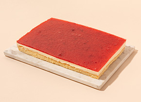 Strawberry Sponge Cheesecake Tray