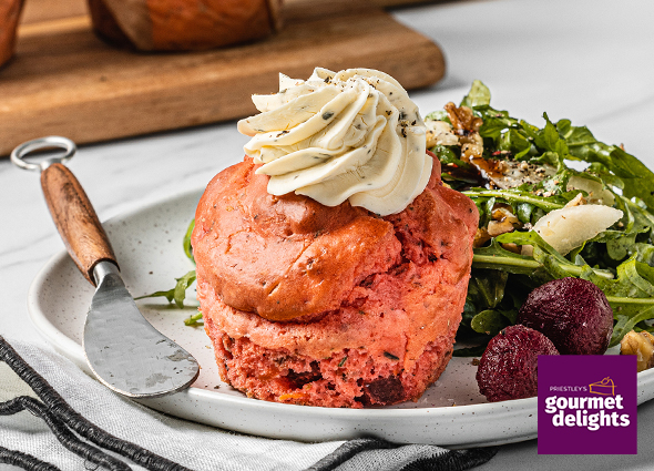 Beetroot & Whipped Feta Muffin