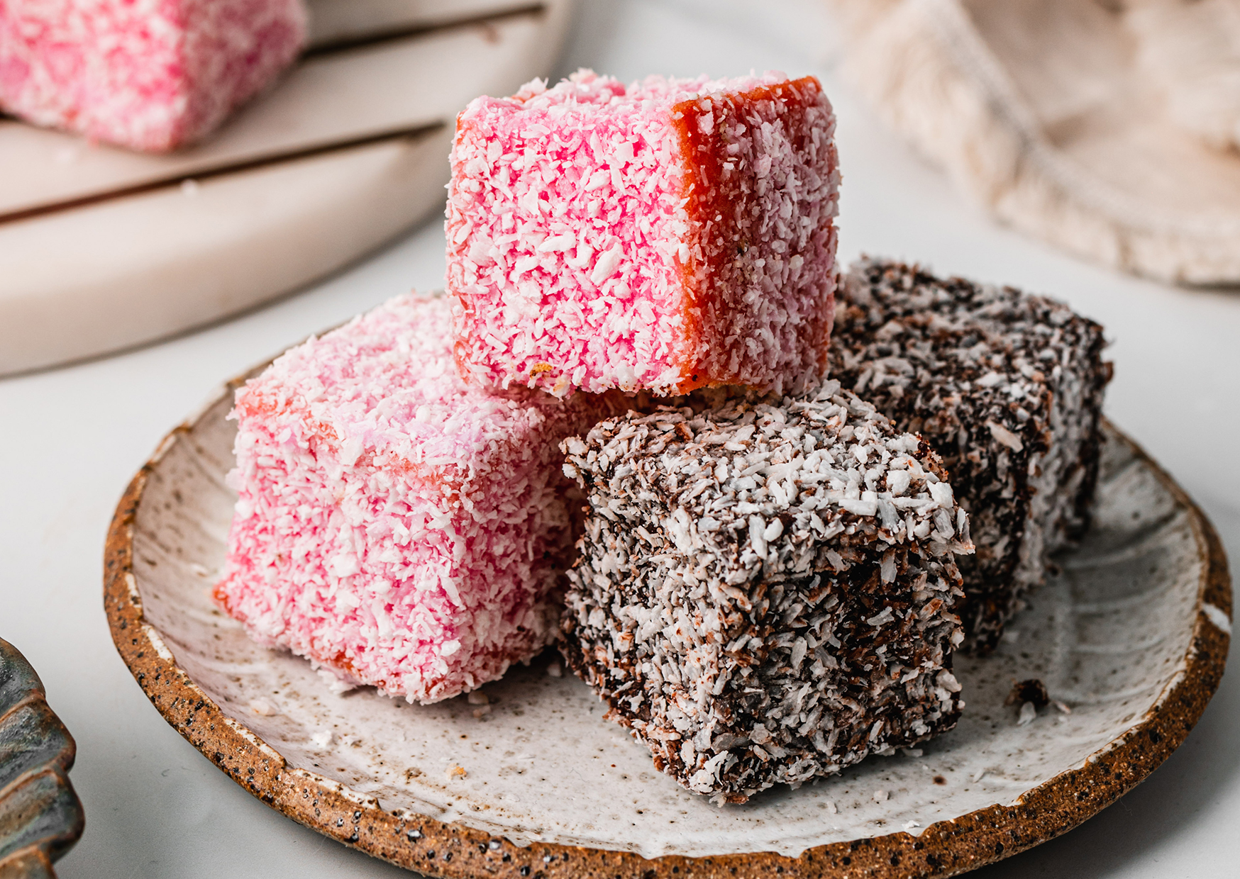 6000 Choc & Raspberry Lamingtons 5cm_HR Priestley's Gourmet Delights